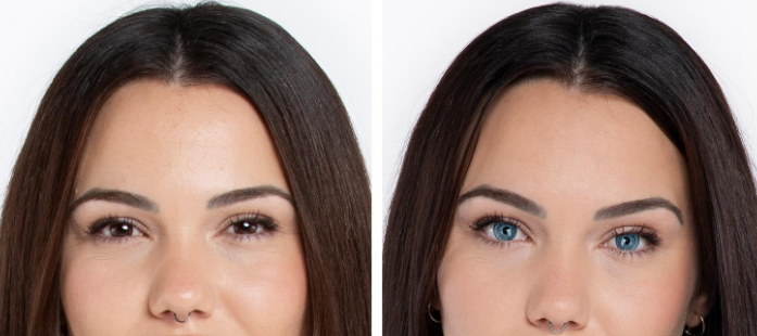 eye change color woman