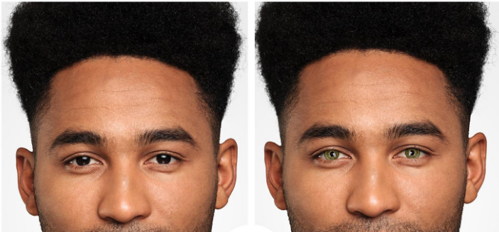 eye change color man